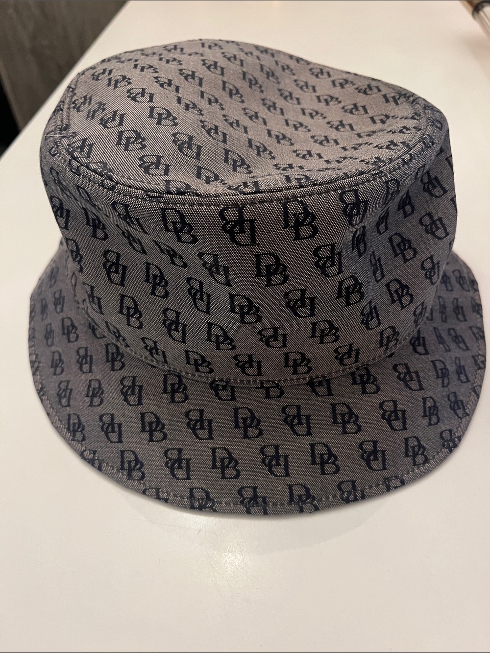 Dooney & Bourke Navy/Gray Monogram Bucket Hat